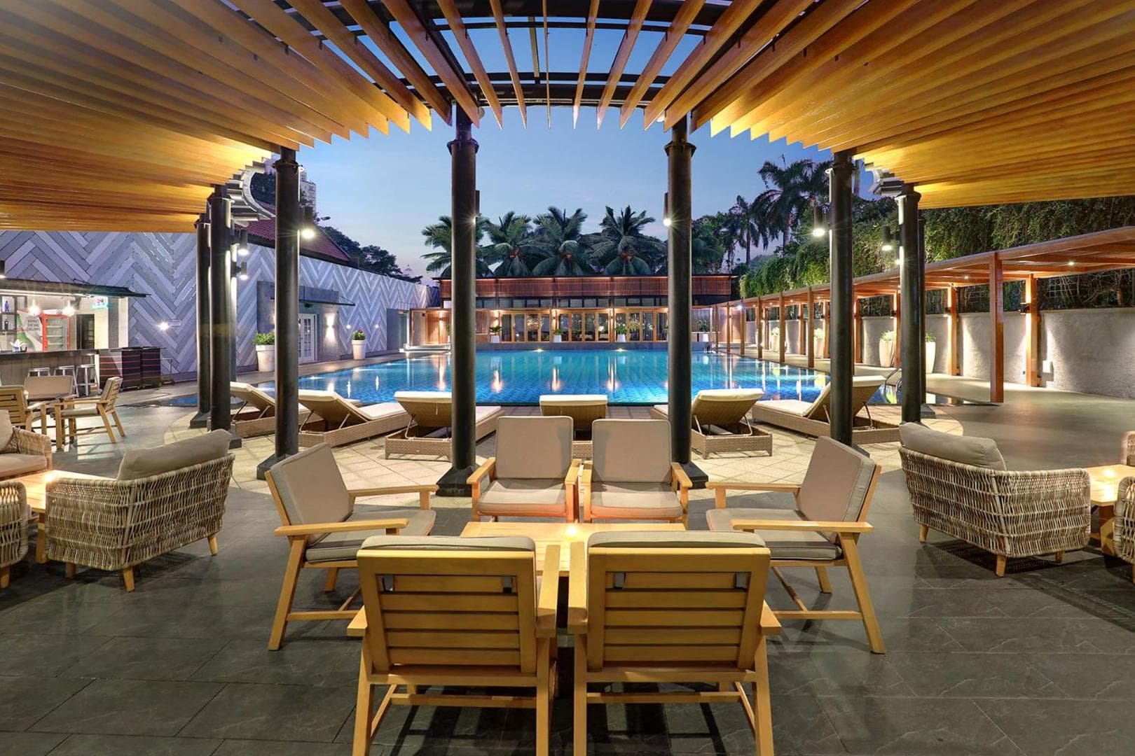 Pool and lounge area at ARTOTEL Gelora Senayan
